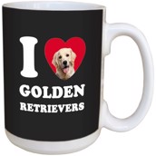 I Love Golden Retrievers Ceramic mug
