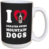 I Love Greater Swiss Mountain Dogs Ceramic mug