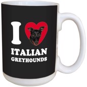 I Love Italian Greyhounds Ceramic mug