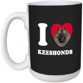I Love Keeshonds Ceramic mug