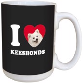 I Love Keeshonds Ceramic mug