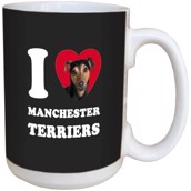 I Love Manchester Terriers Ceramic mug