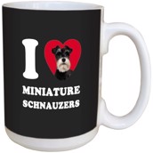 I Love Miniature Schnauzers Ceramic mug