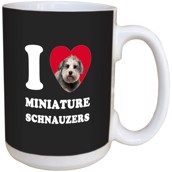 I Love Miniature Schnauzers Ceramic mug