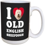 I Love Old English Sheepdog Ceramic mug