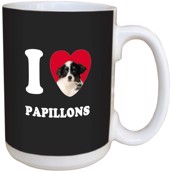 I Love Papillons Ceramic mug