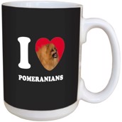 I Love Pomeranians Ceramic mug