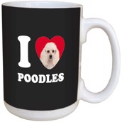 I Love Poodles Ceramic mug