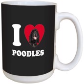 I Love Poodles Ceramic mug