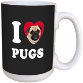 I Love Pugs Ceramic mug