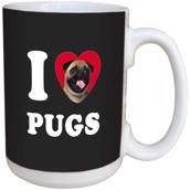 I Love Pugs Ceramic mug