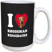 I Love Rhodesian Ridgebacks Ceramic mug