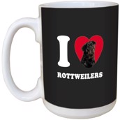 I Love Rottweilers Ceramic mug