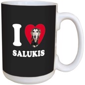 I Love Salukis Ceramic mug