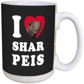 I Love Shar Peis Ceramic mug