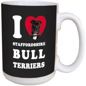 I Love Staffy Bull Terriers Ceramic mug
