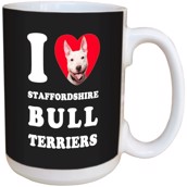 I Love Staffy Bull Terriers Ceramic mug