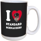 I Love Standard Schnauzers Ceramic mug