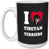 I Love Tibetan Terriers Ceramic mug