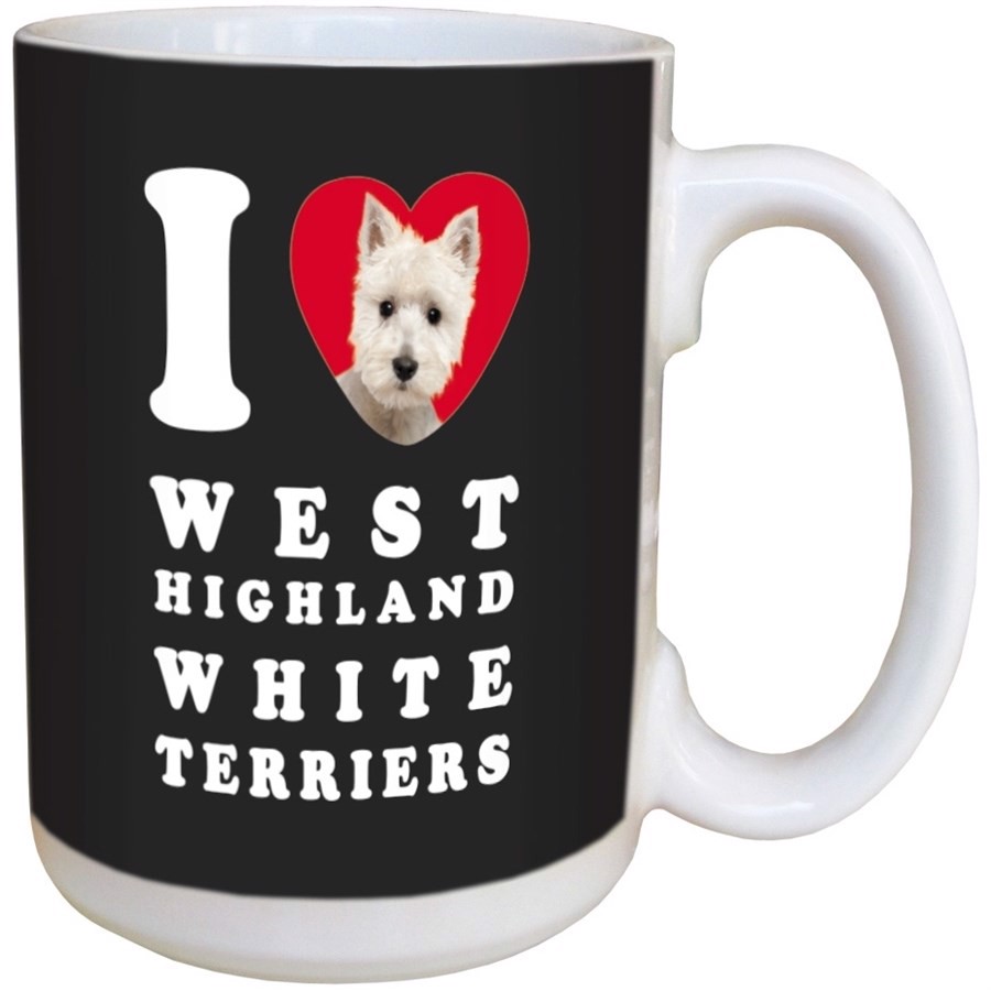 I Love West Highland White Terriers Ceramic mug