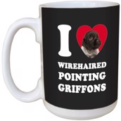I Love Pointing Griffons Ceramic mug