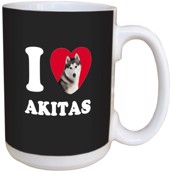 I Love Akitas Ceramic mug