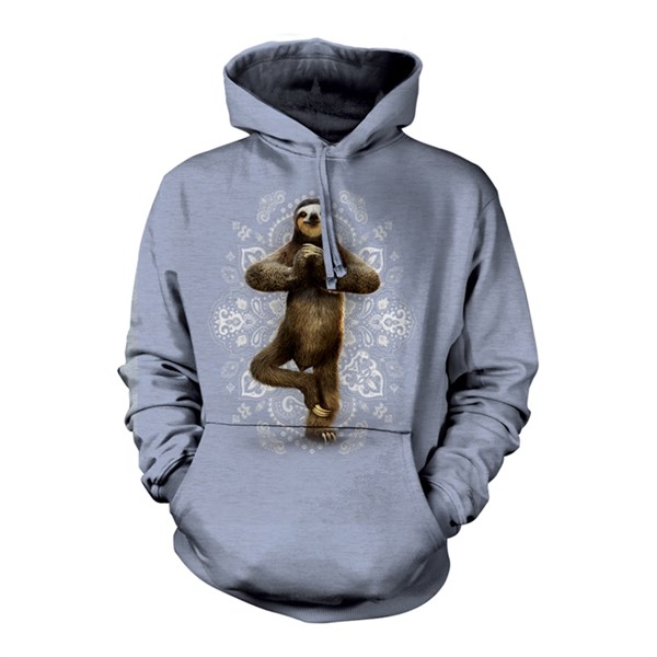 Namaste Sloth adult hoodie, Large