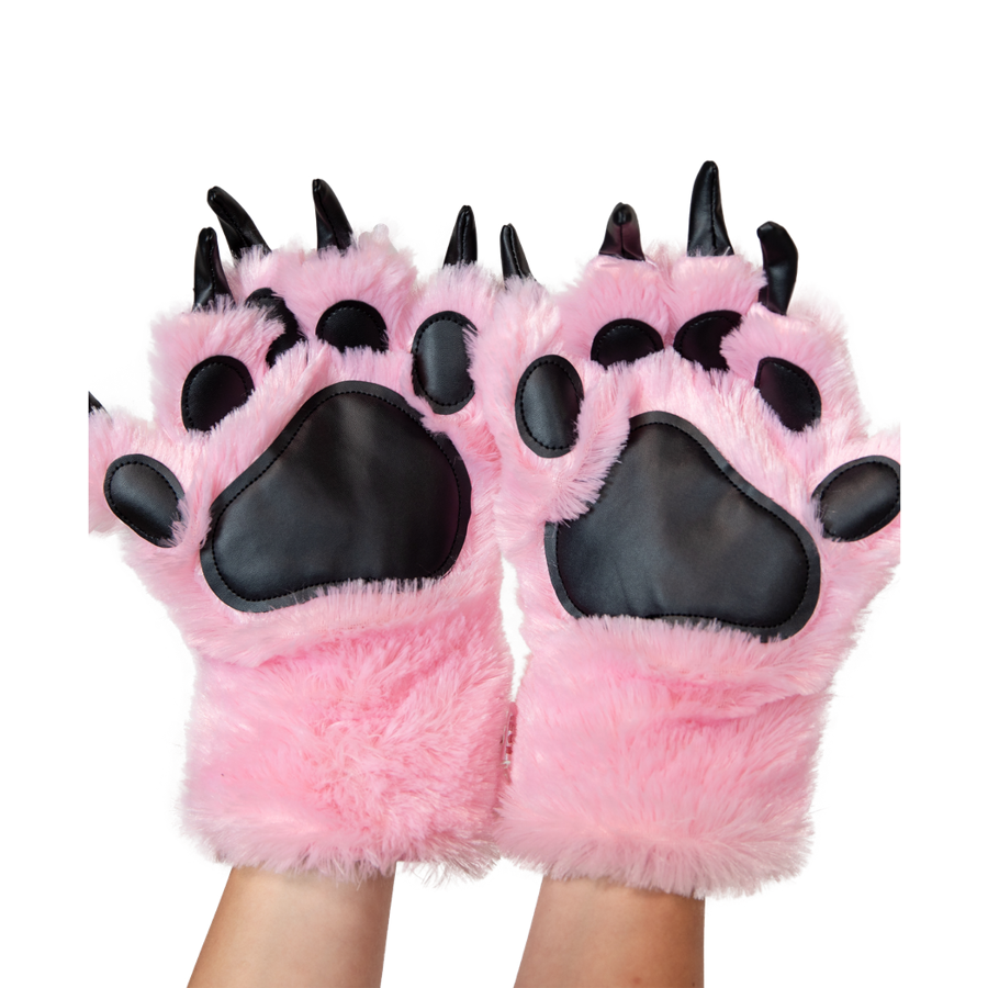 Pink Paw Mitts, Adult Large