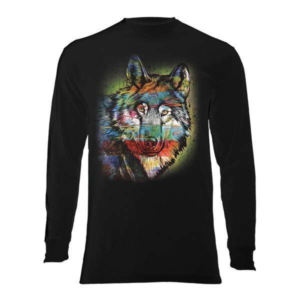 Painted Wolf long sleeve, Adult 3XL