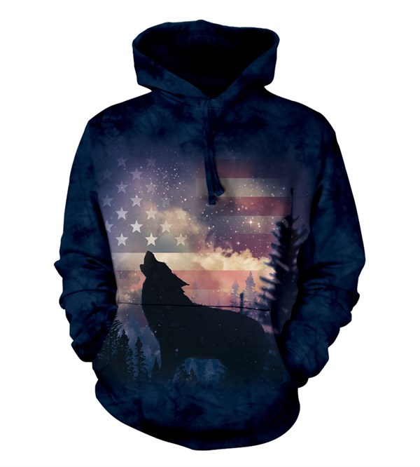 Patriotic Howl Adult Hoodie, XL