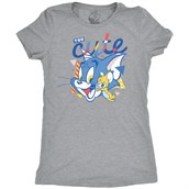 Too Cute Tom & Jerry, Ladies T-shirt Adult