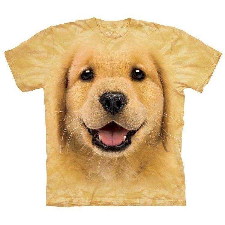T-shirt med super nuttet Golden hvalp