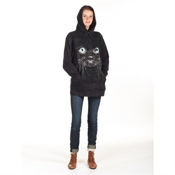 Hættetrøje med sort kattekilling