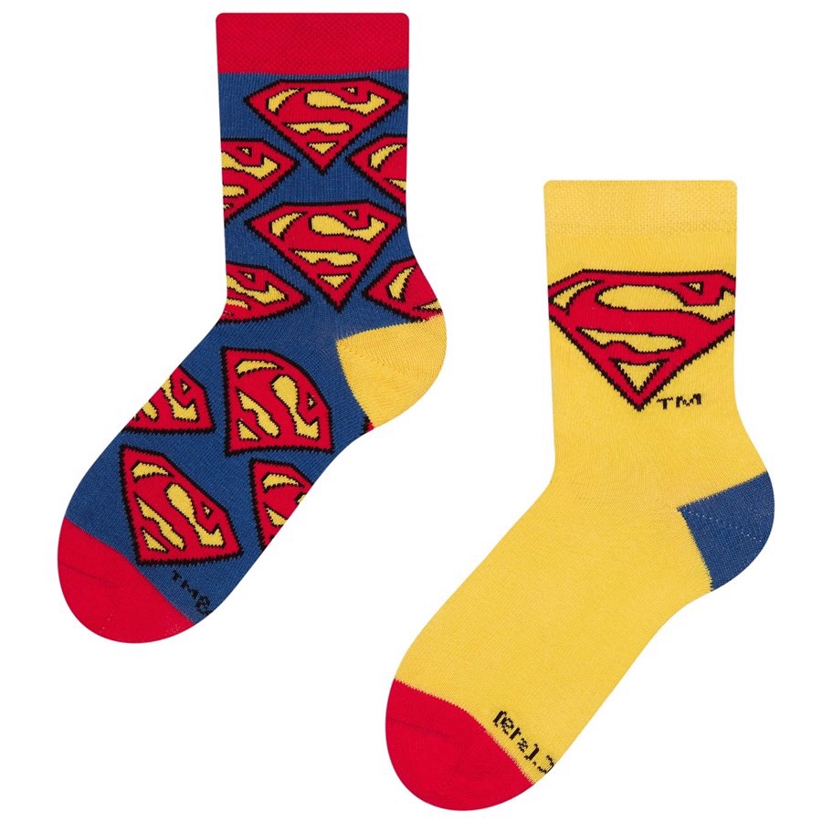 Superman Logo Kids Socks, size 31-34