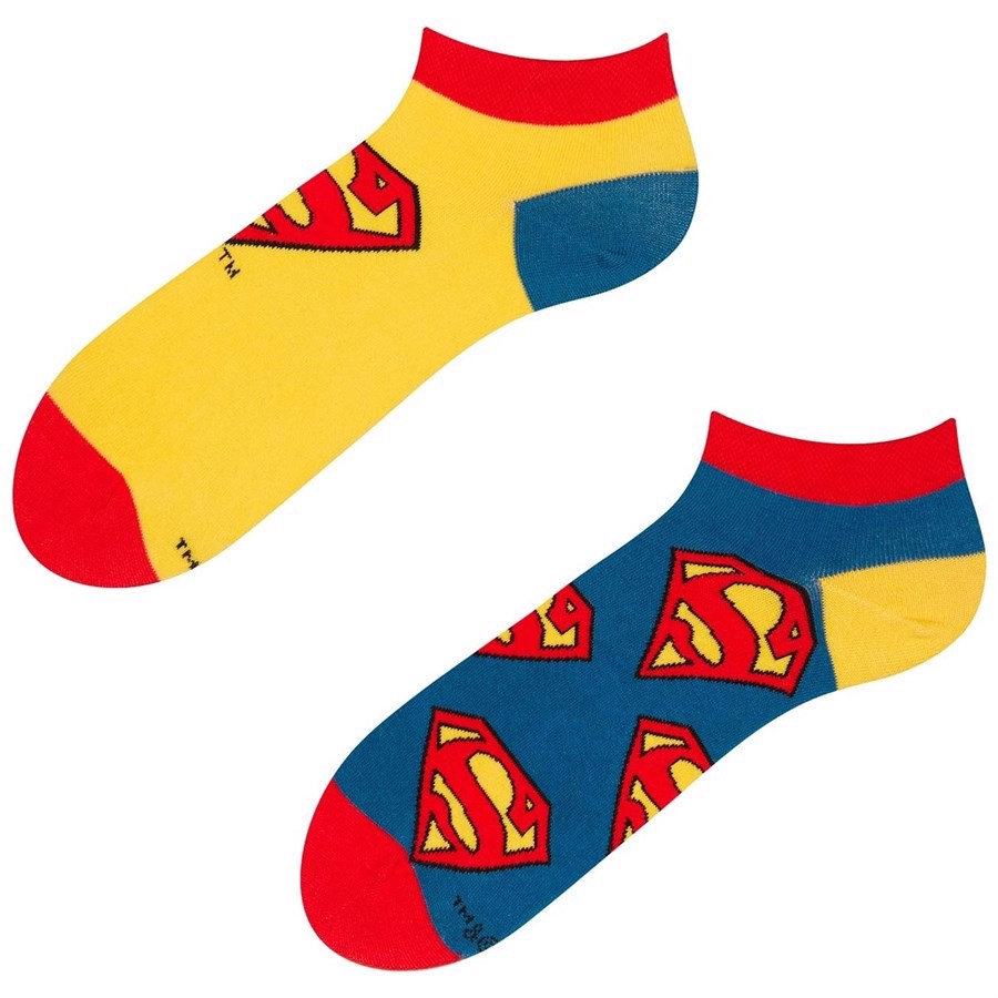 DC Comics adult low socks - SUPERMAN LOGO, size 39-42