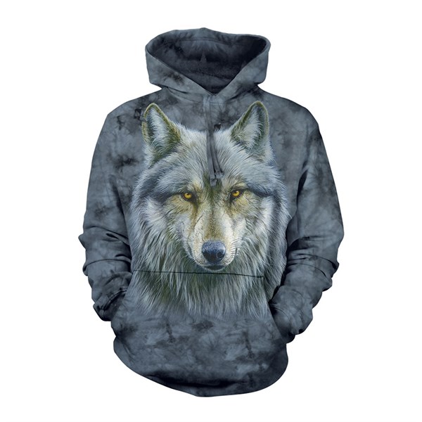 Warrior Wolf adult hoodie, Large