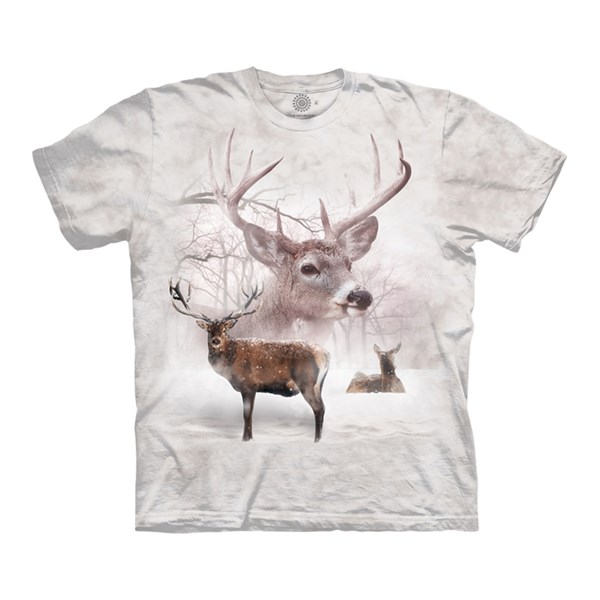 Wintertime Deer t-shirt, Adult Medium