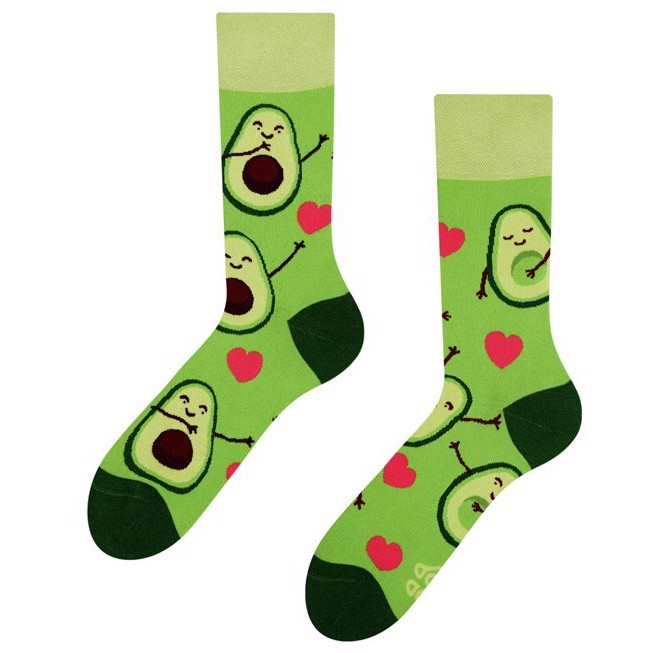 Good Mood adult socks - AVOCADO LOVE, size 35-38