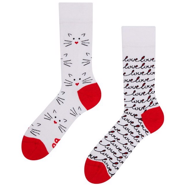 Good Mood adult socks - CAT LOVE, size 43-46