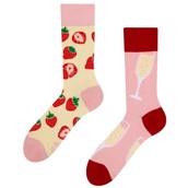 Good Mood adult socks - CHAMPAGNE/STRAWBERRY, size 39-42