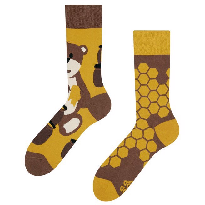 Good Mood adult socks - HONEY BEAR, size 39-42