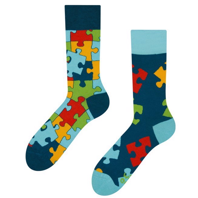 Good Mood adult socks - PUZZLE, size 39-42