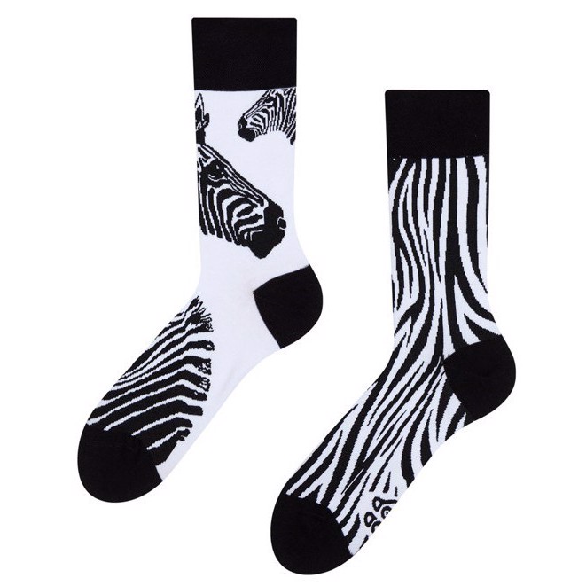 Good Mood adult socks - ZEBRA, size 39-42