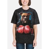 T-shirt med en boxer udklædt som bokser
