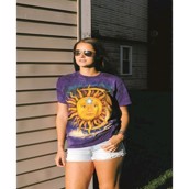 T-shirt med sol og måne