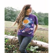 T-shirt med solsystemet