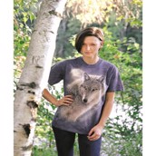 T-shirt med ulv og måne