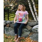 T-shirt med rosemotiv