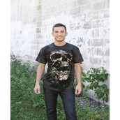 T-shirt med skulls motiv bryder gennem 