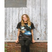 T-shirt med galakse motiv